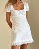 Image de Bella Mini Tea Dress in Poplin White