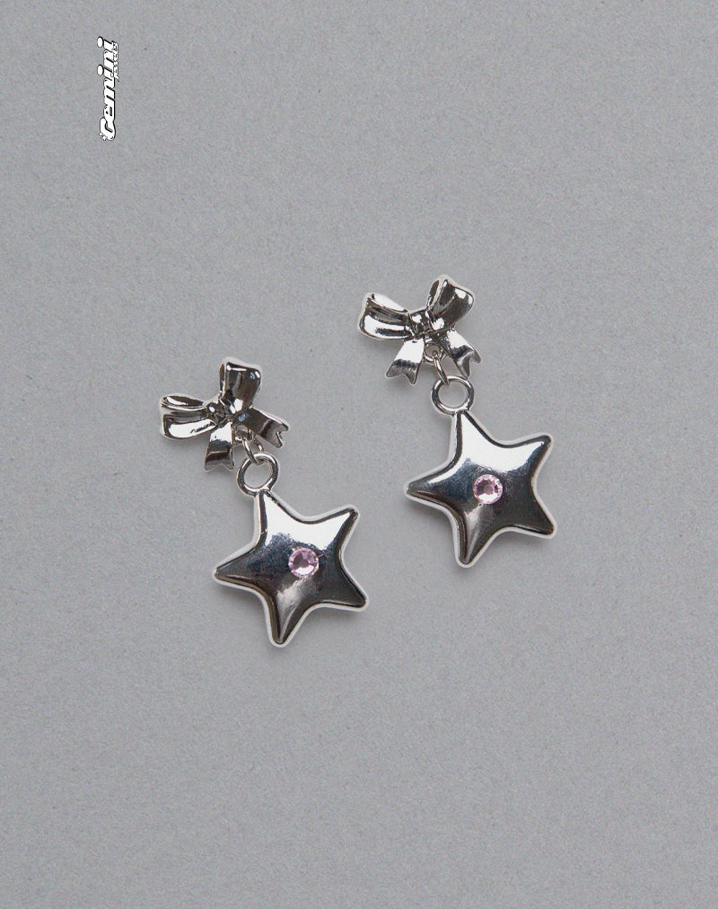 Boucles d'oreilles Bellatrix Étoile rose