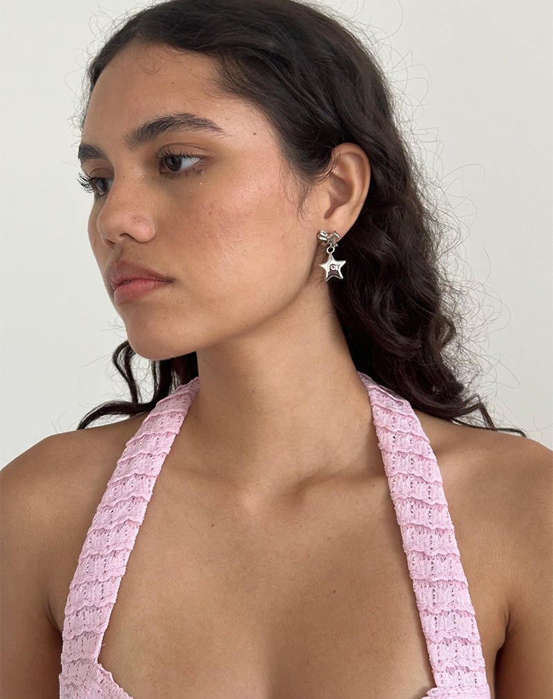 Boucles d'oreilles Bellatrix Étoile rose