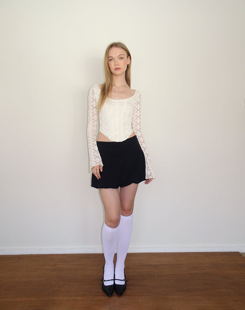 Image de Belle Long Sleeve Top in Regal Lace Ivory