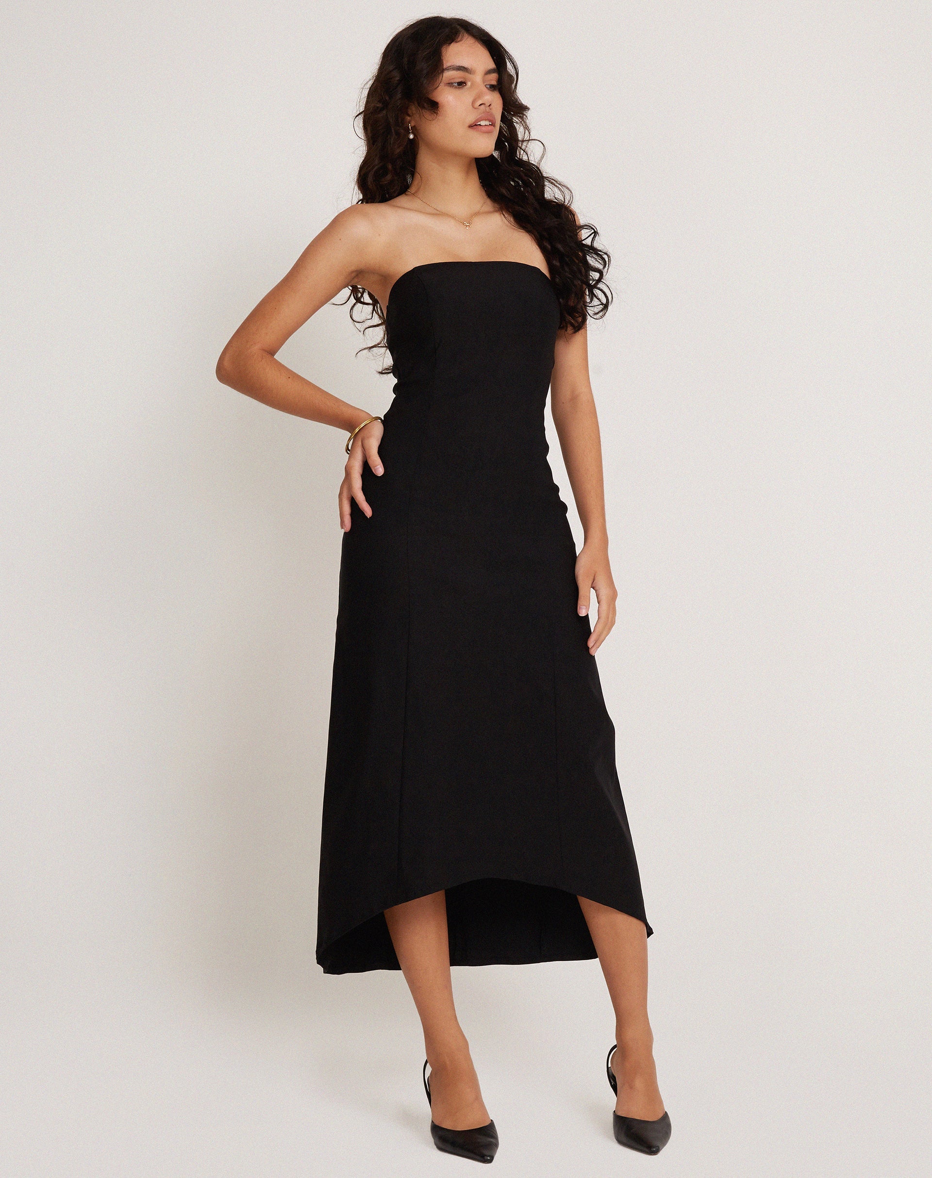 image de Bellini Bandeau Midi Dress in Black