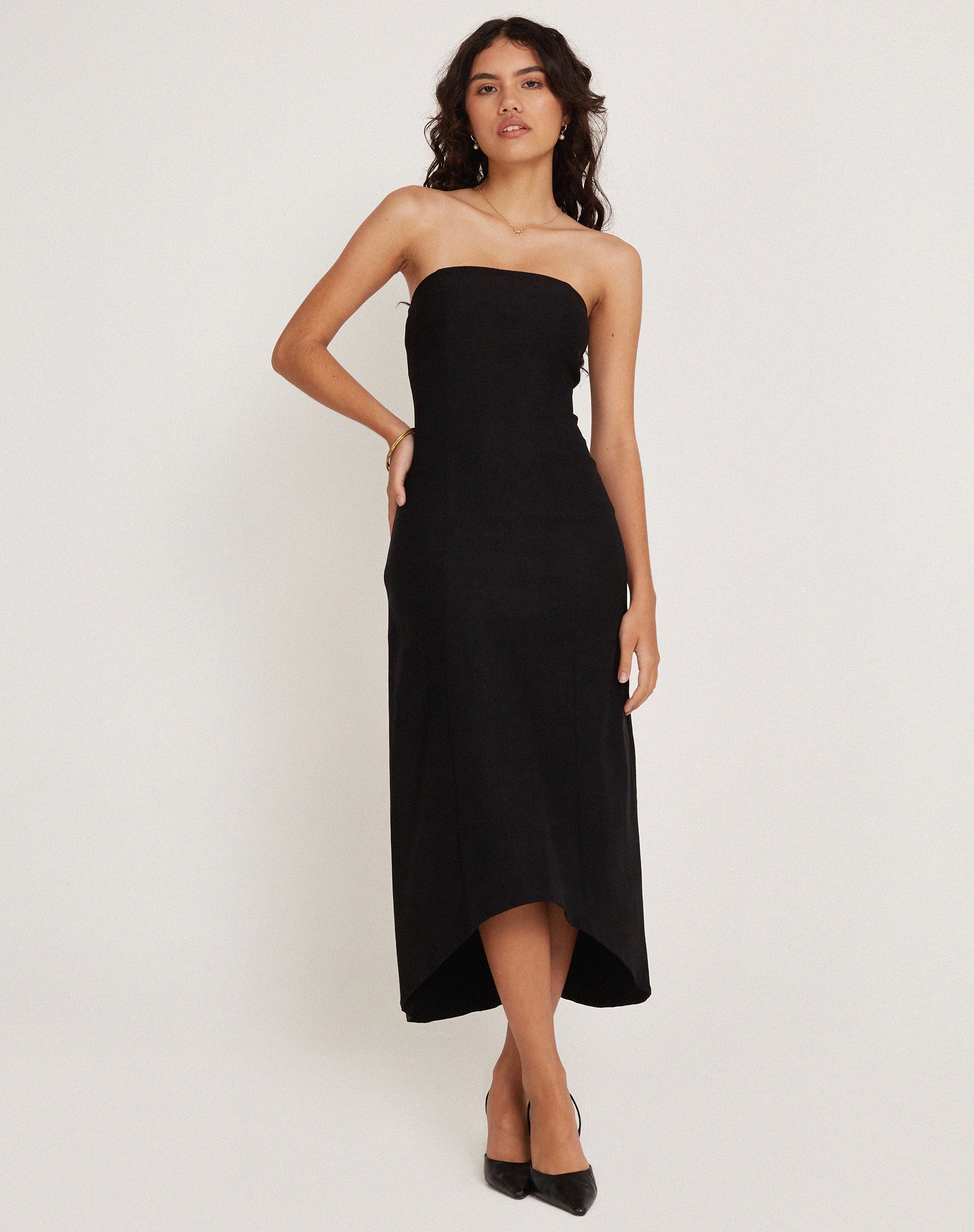 image de Bellini Bandeau Midi Dress in Black