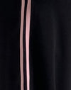 Noir avec bande latérale rose