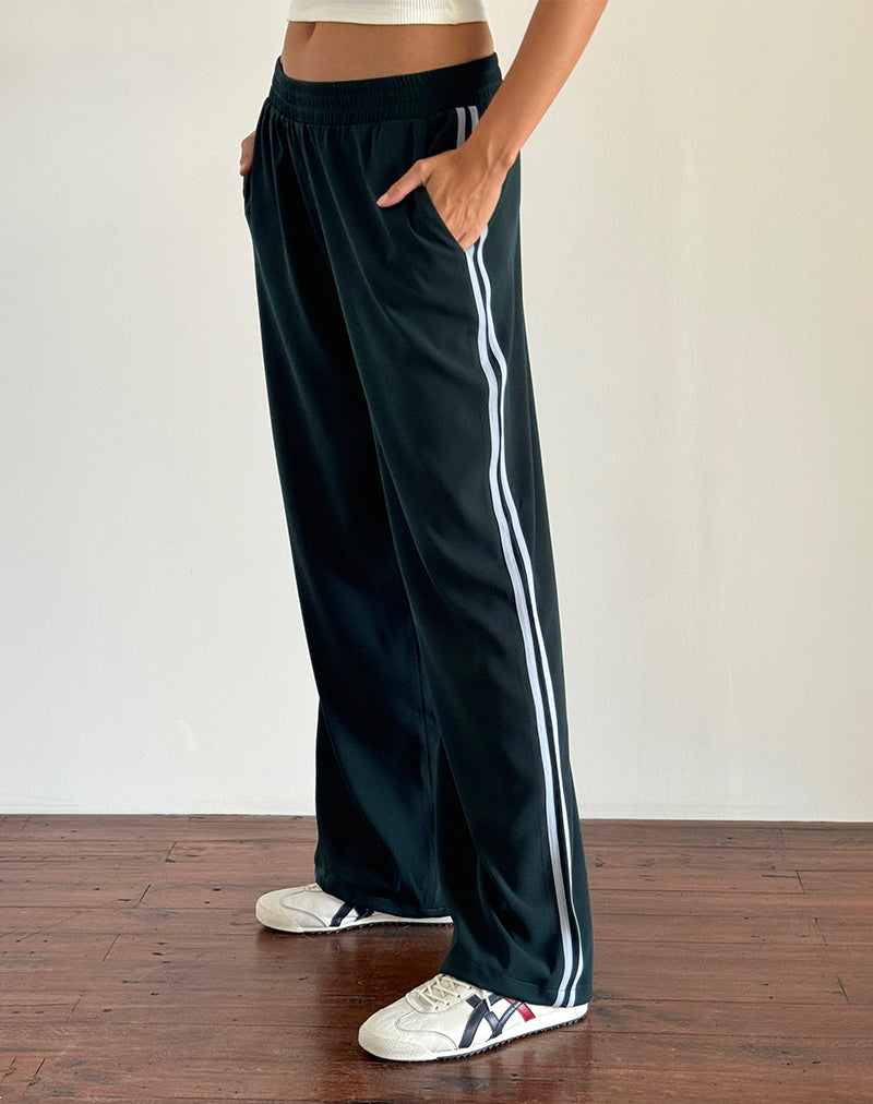 Image de Bennett Trouser in Forest with Blue Stripe