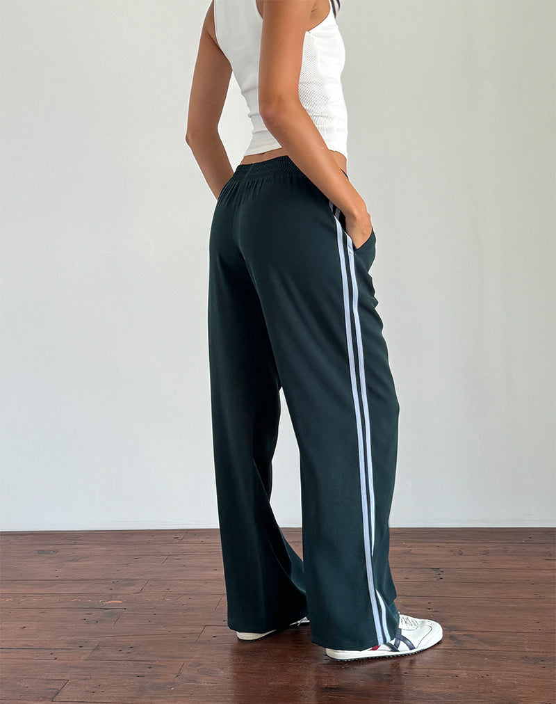 Image de Bennett Trouser in Forest with Blue Stripe