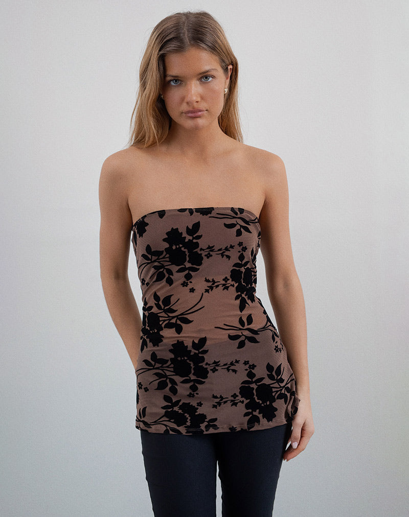 Image de Bilancia Top in Flock Brown
