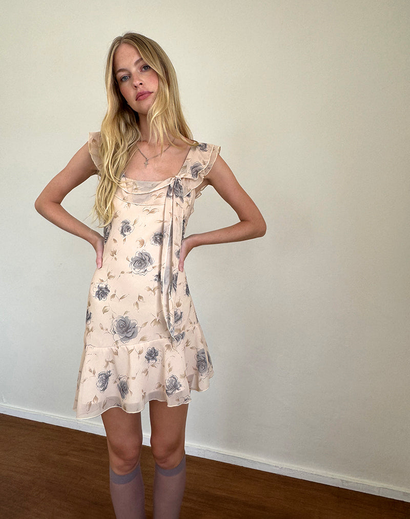 Image de Binita Mini Dress in Wild Rose Blue