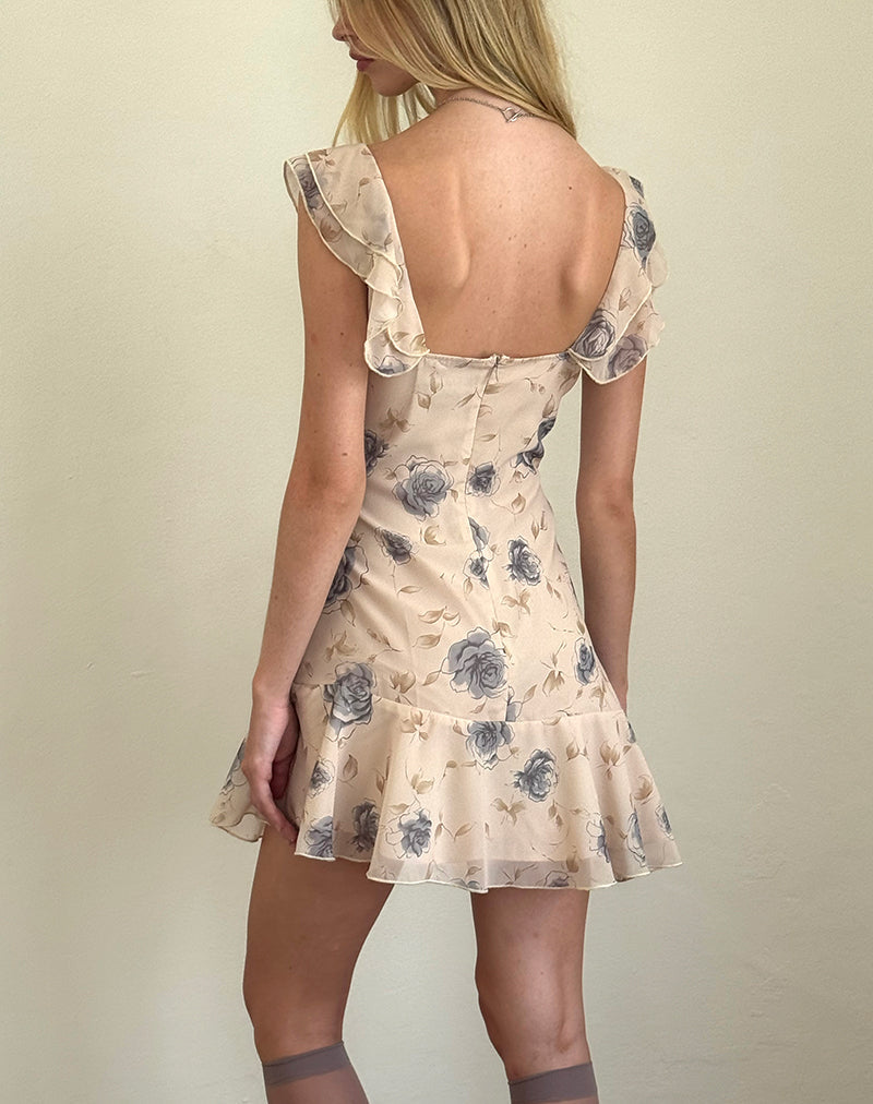 Image de Binita Mini Dress in Wild Rose Blue