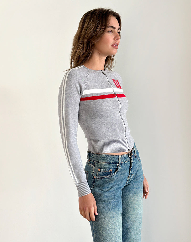 Image de Binta Zip Through Jacket in Grey Marl
