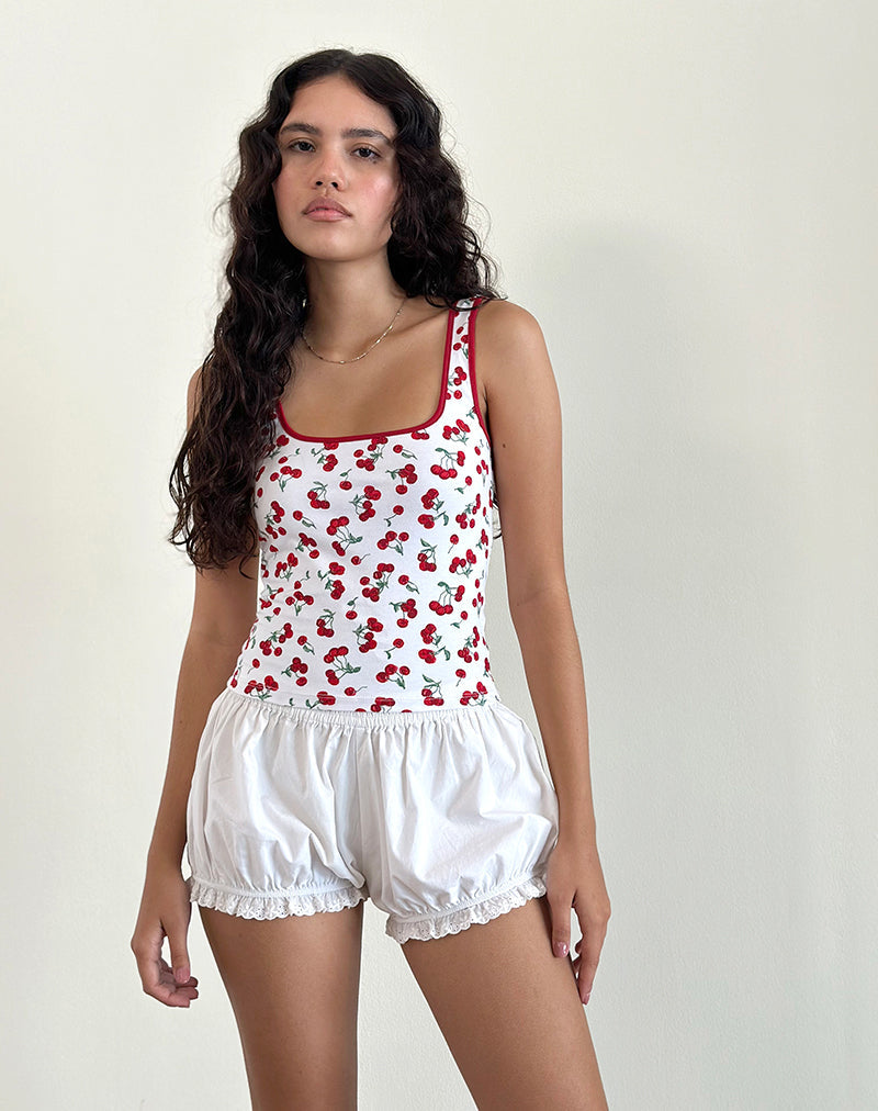 Image de Blaira Top in Cherry Print White
