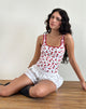 Image de Blaira Top in Cherry Print White