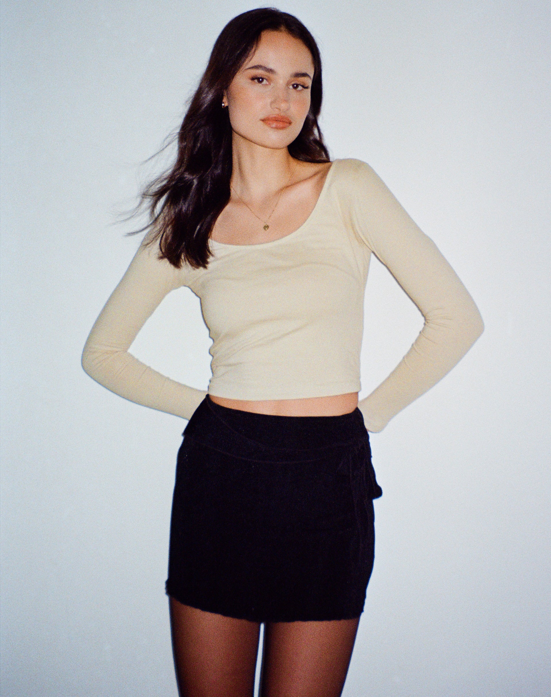 Image de Bonlo Long Sleeve Top in Coconut Milk