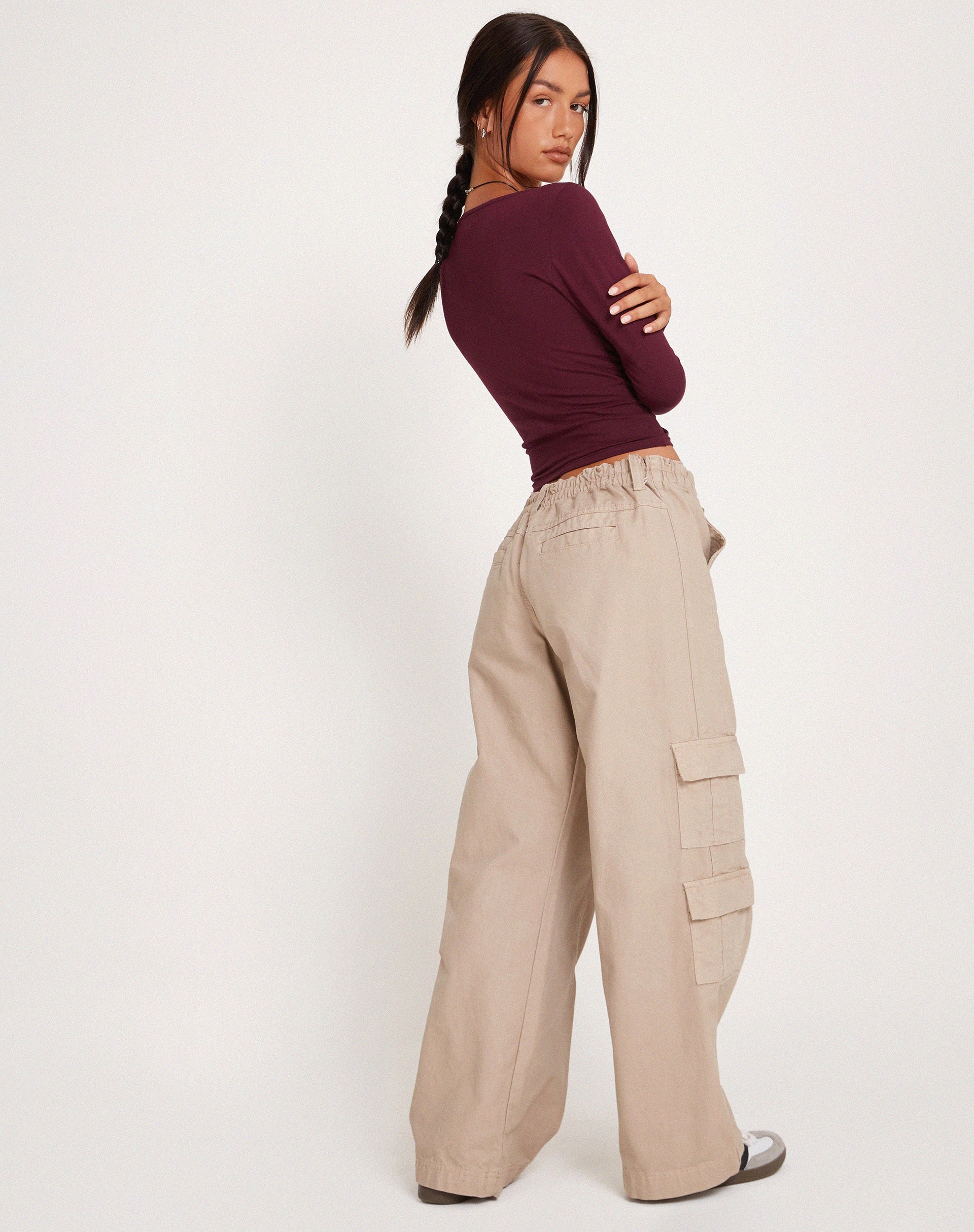 Image de Bonlo Long Sleeve Top in Fig