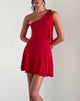 Image de Boone One Shoulder Mini Dress in Slinky Red