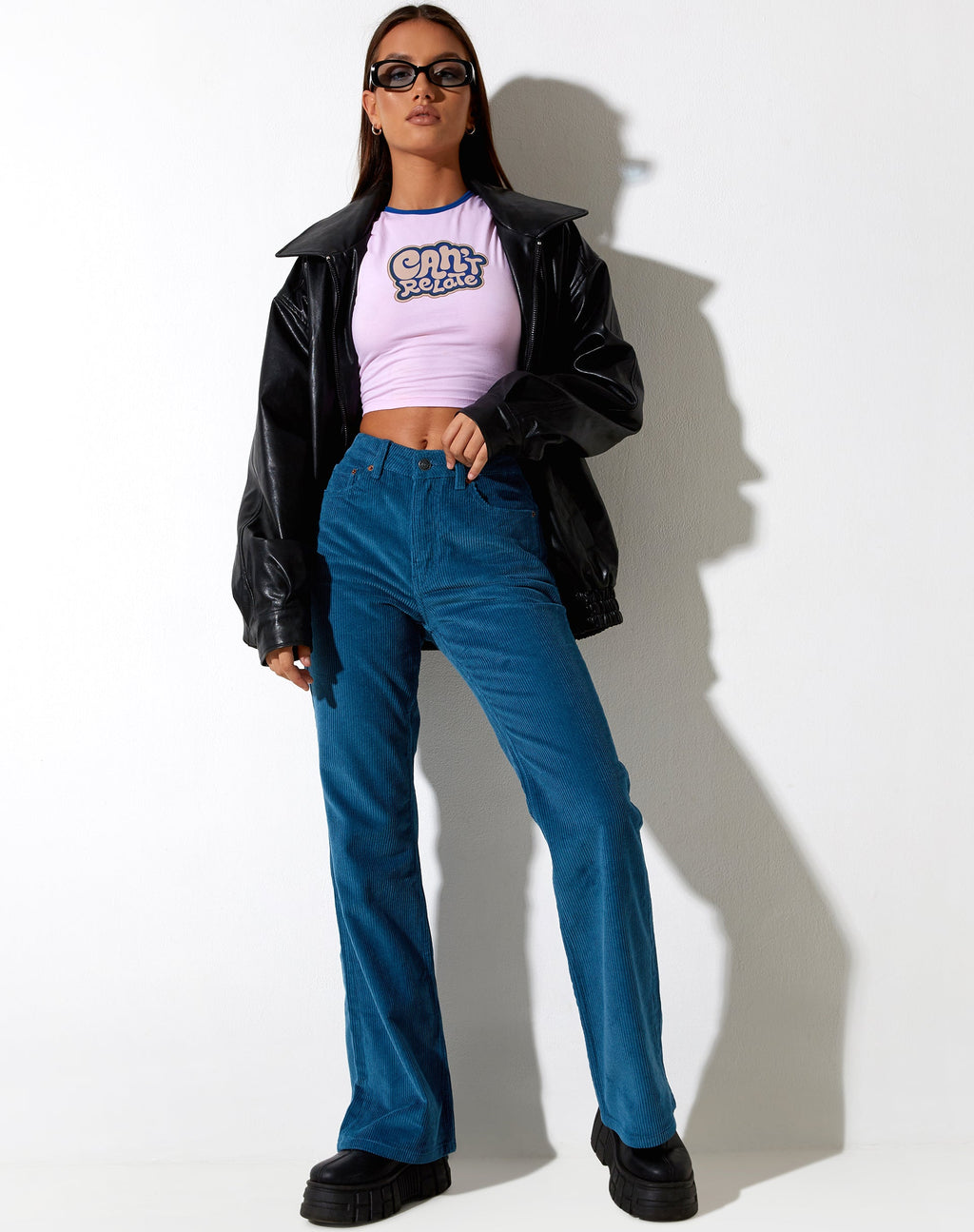 Jeans Bootleg en Cord Blue