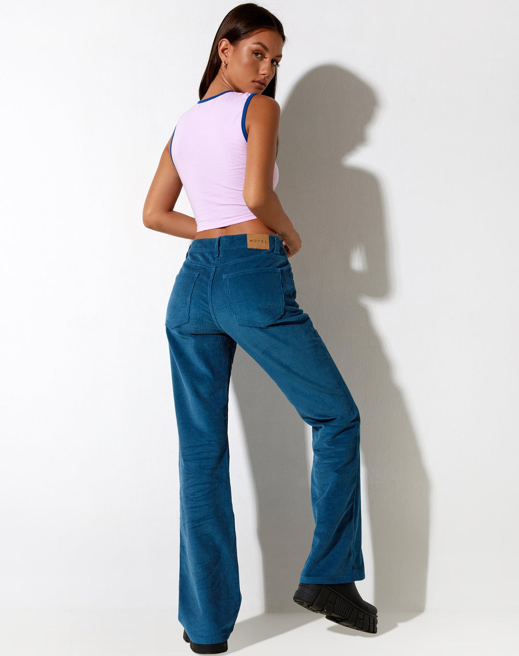 Jeans Bootleg en Cord Blue