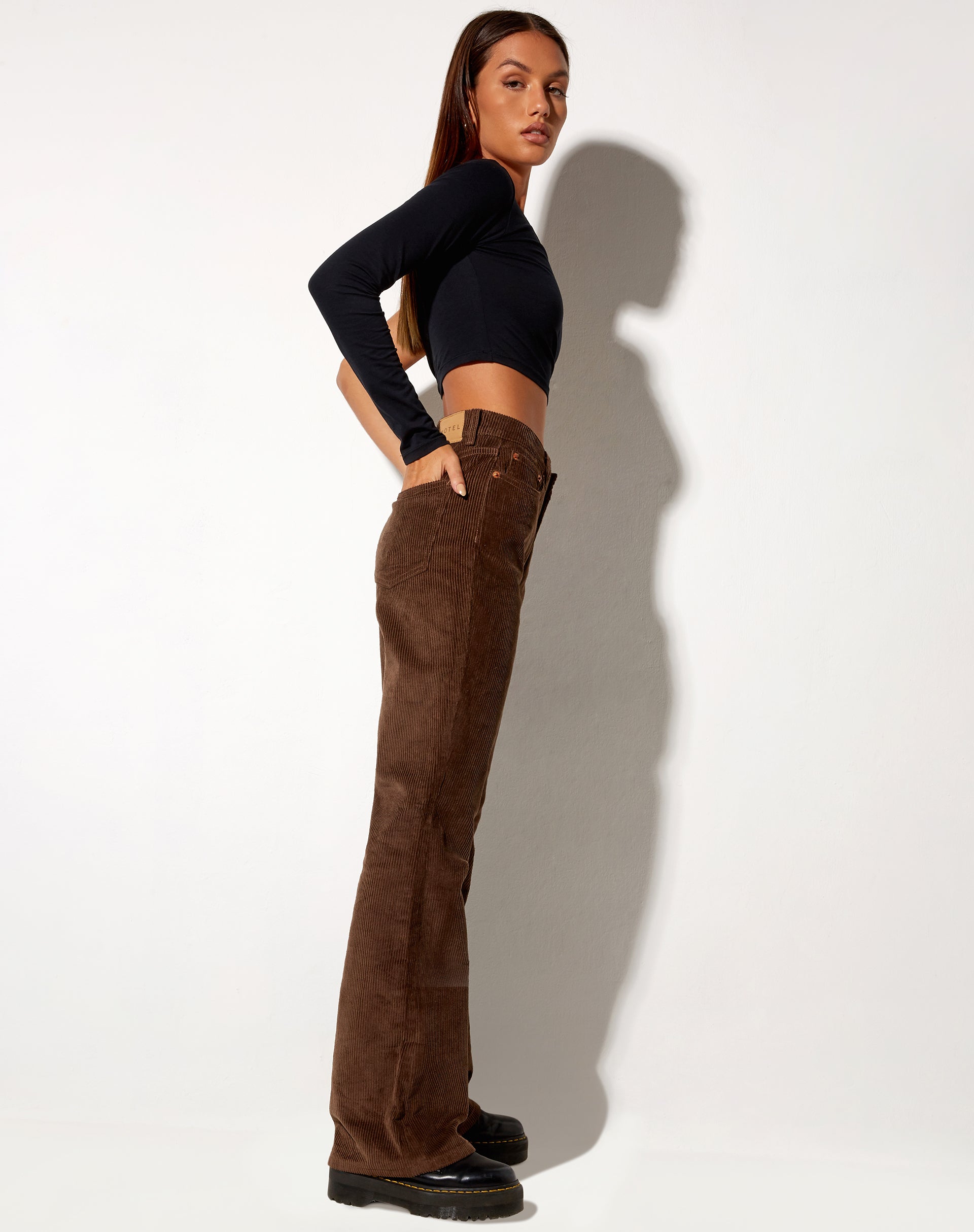 Image de Bootleg Jeans en Cord Rich Brown