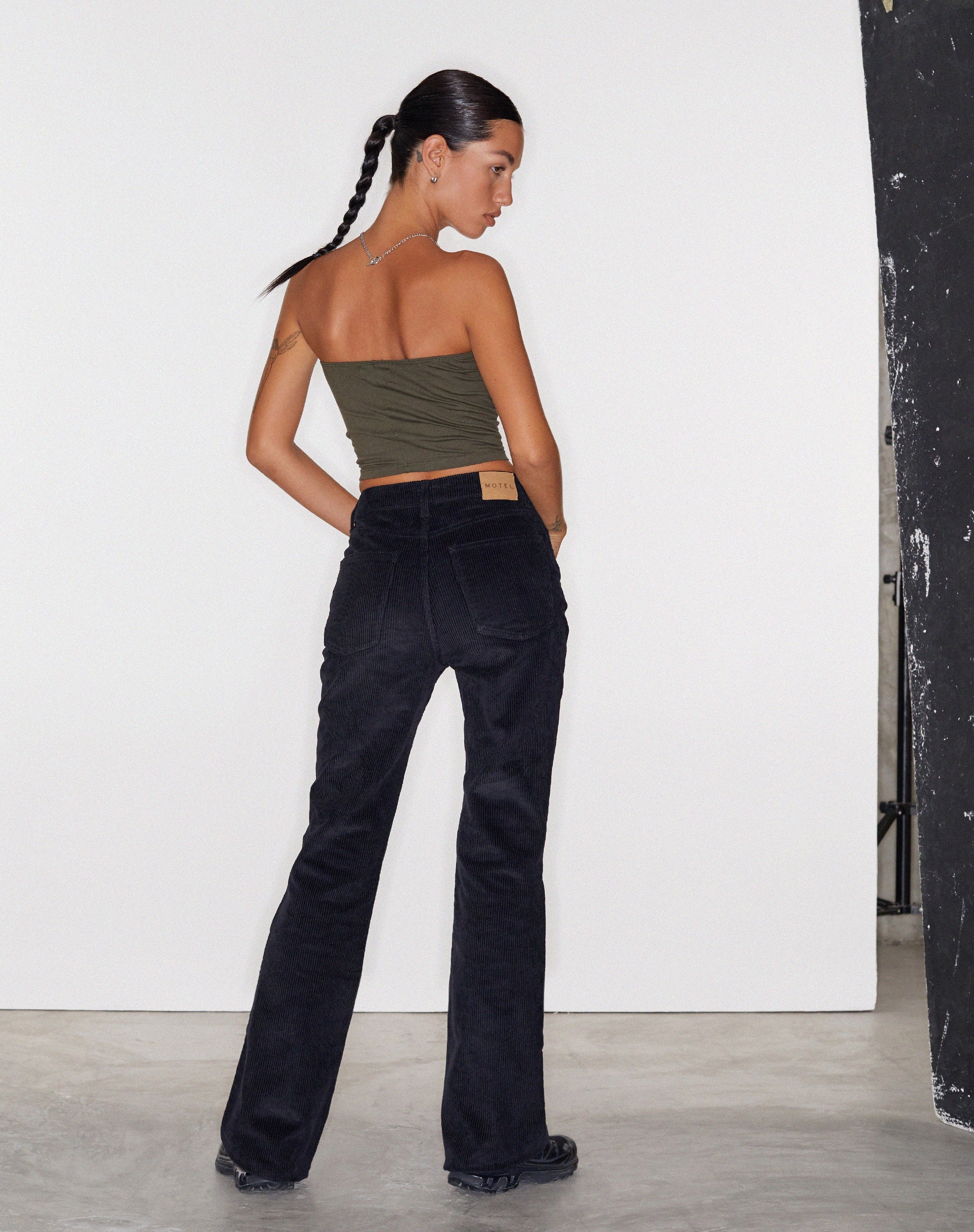 Image de Bootleg Jeans in Cord Classic Black