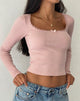 Image de Bovita Long Sleeve Top in Rib Pink