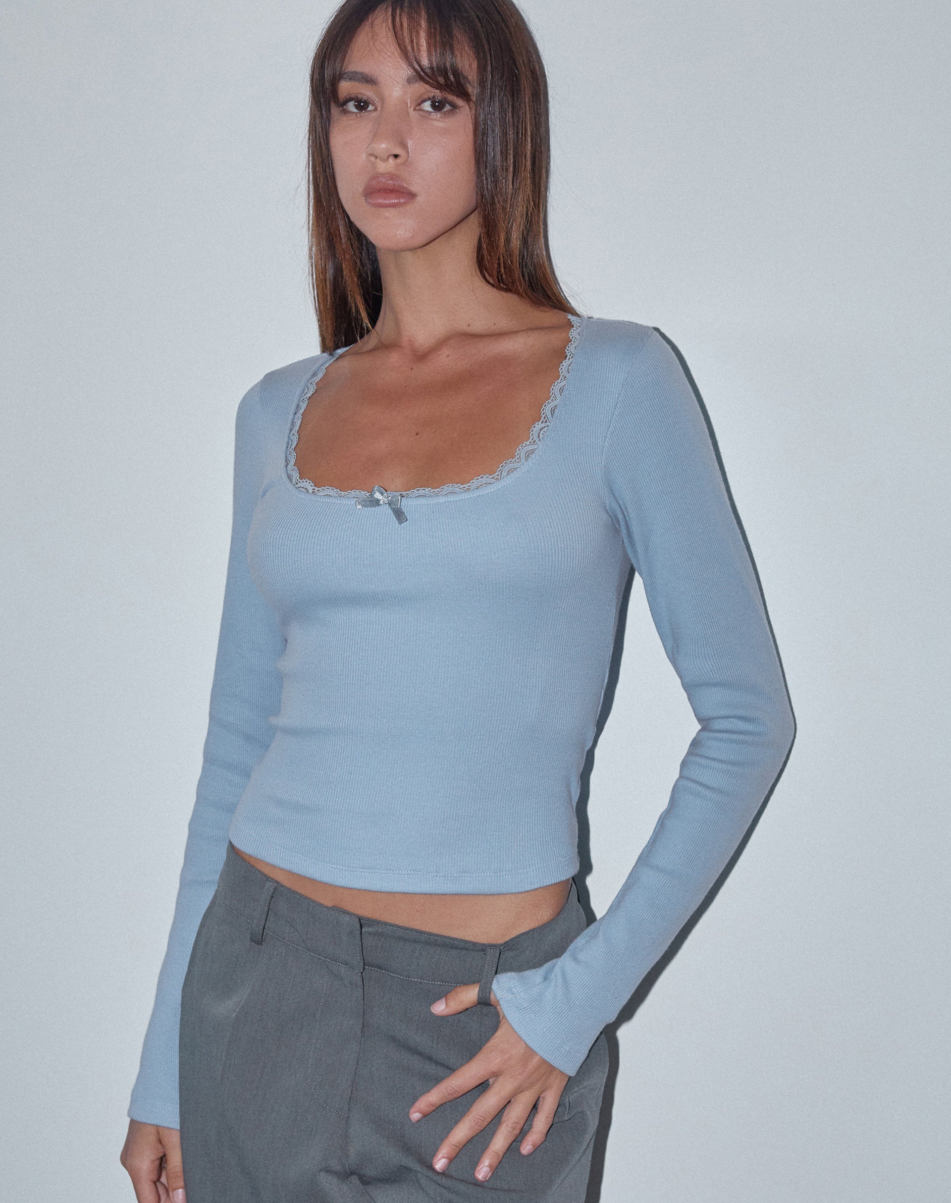 Image de Bovita Long Sleeve Top in Nantucket Blue