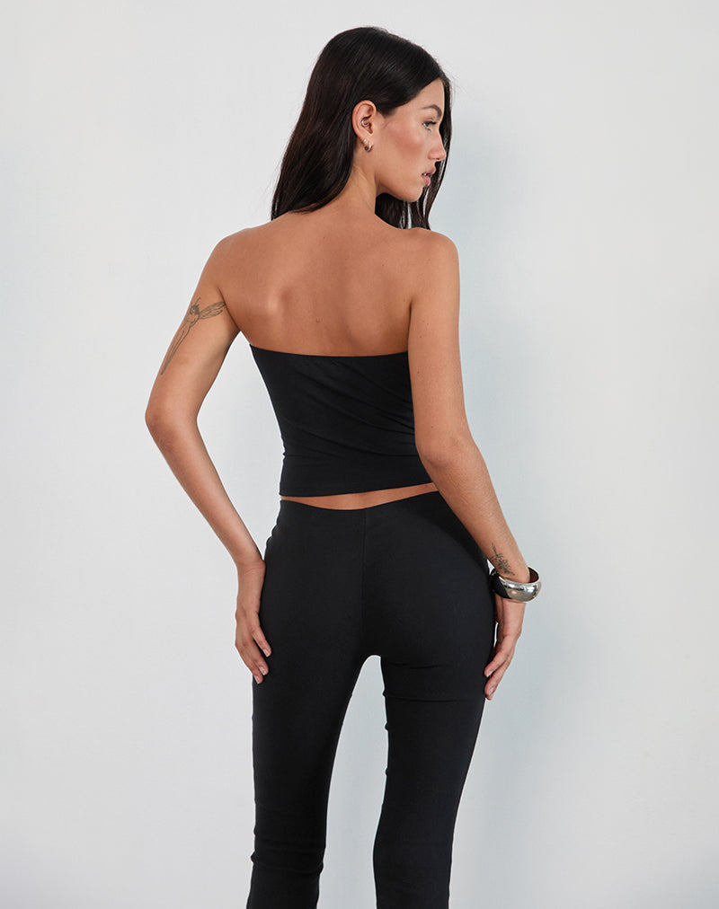 Image de Brea Hardware Butterfly Top in Rayon Jersey Black