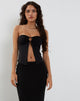 Image de Brea Bandeau Top in Slinky Black