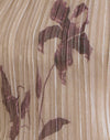  Or clair scintillant avec impression de fleurs élancées