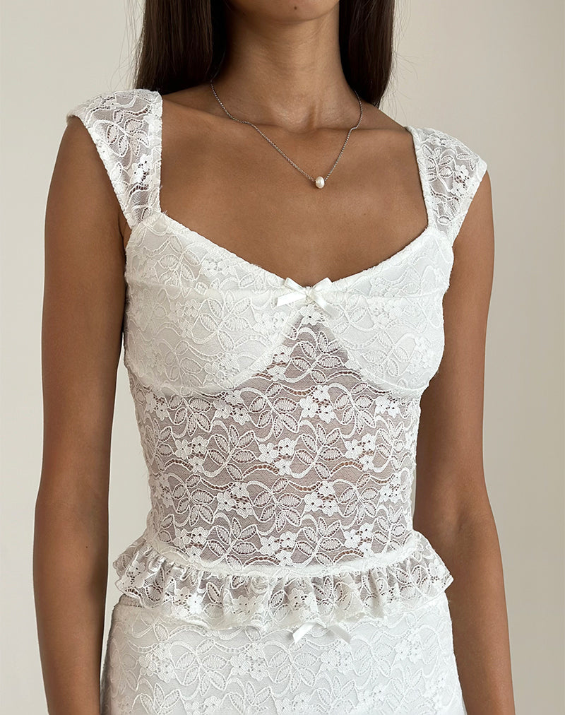 Image de Brietta Cami Top in Lace Ivory