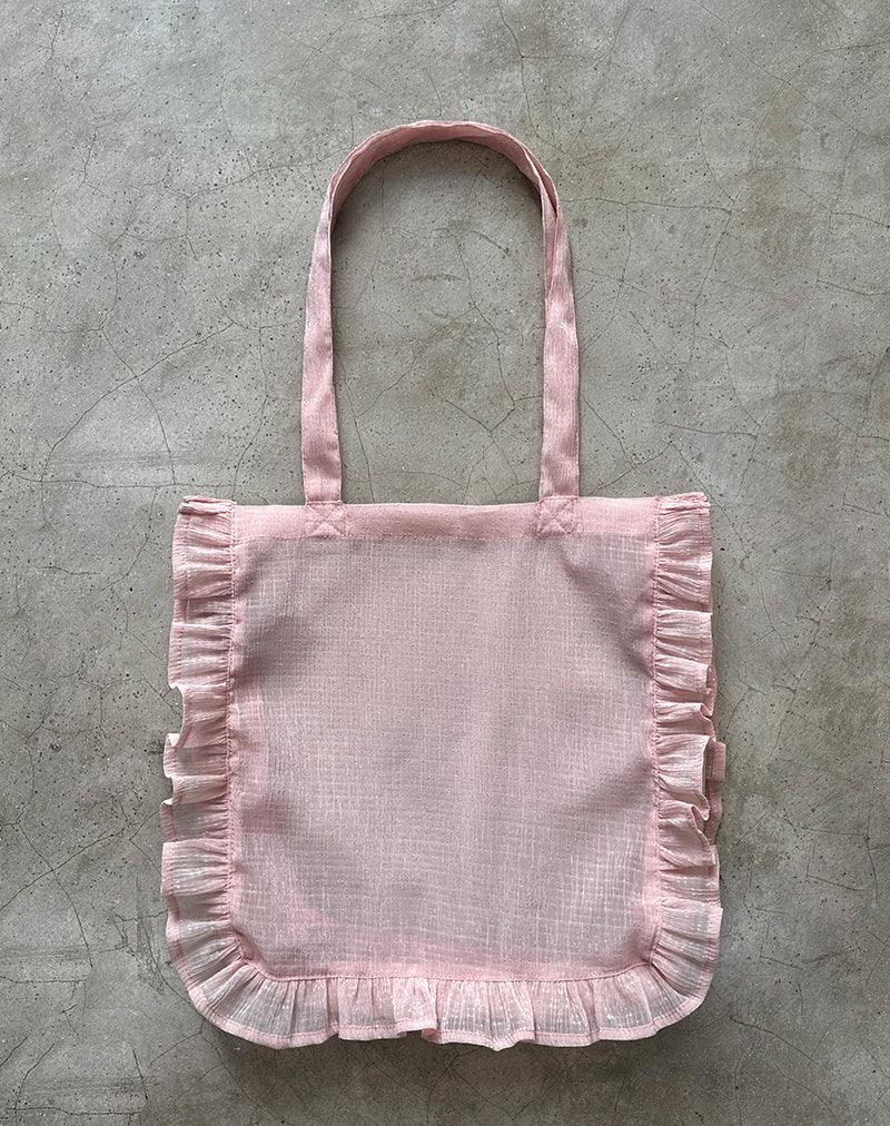 Sac à main Brinana en mousseline texturée rose