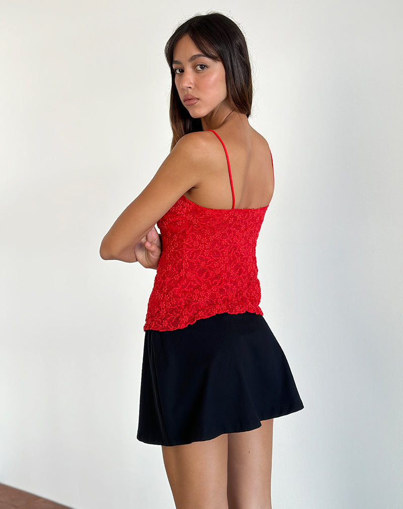 Image de Briony Top in Lace Red