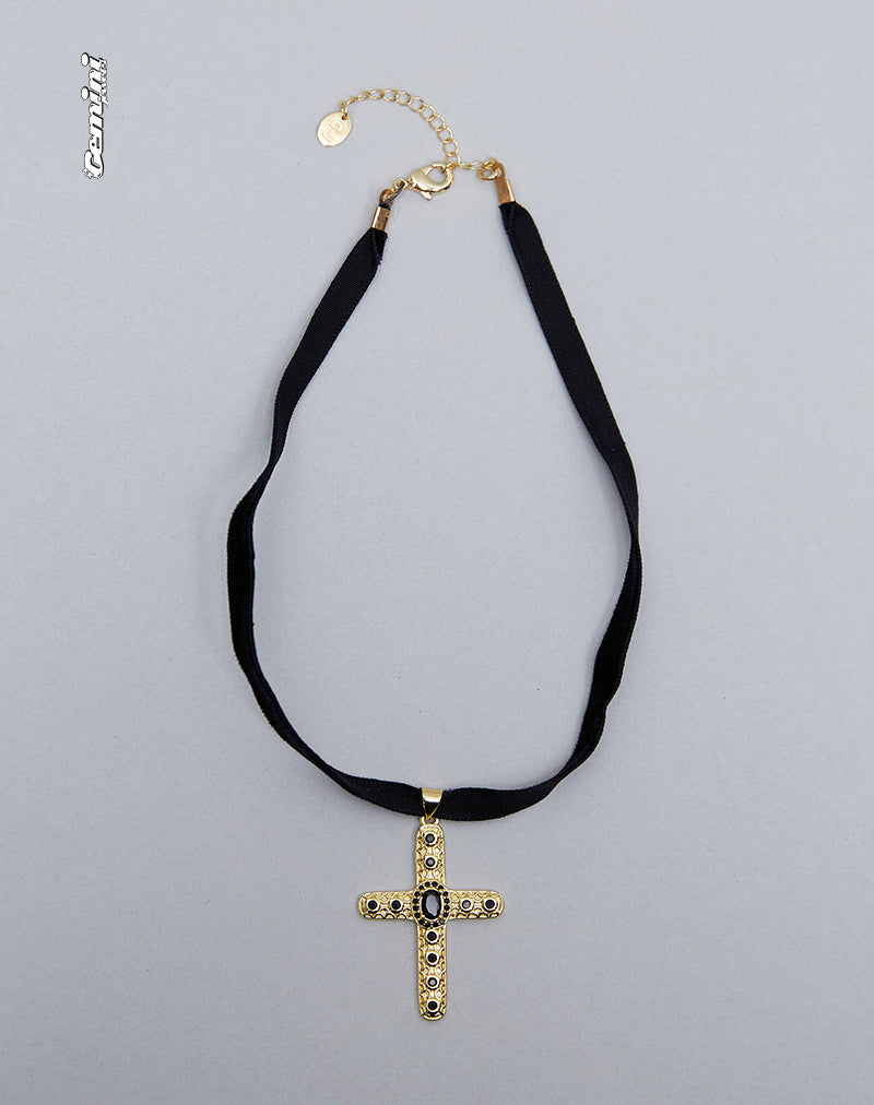 Collier ras du cou Brooklyn Cross par Gemini Jewels