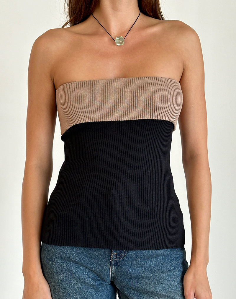 Image de Brylee Tube Top in Knit Black