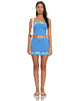 Image de MOTEL X BARBARA Minijupe Danina, bleu hibiscus