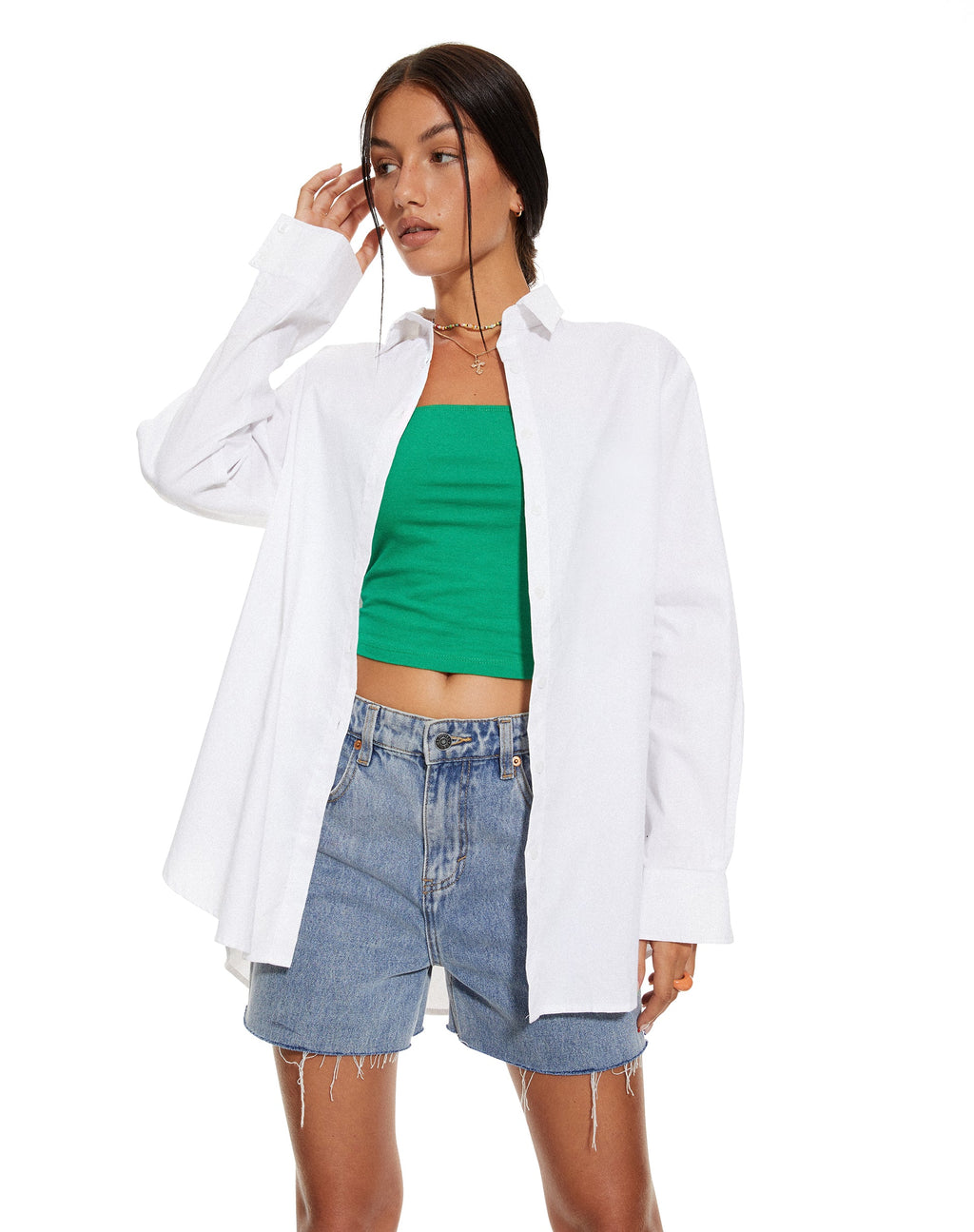 Chemise Janes MOTEL X BARBARA, blanche