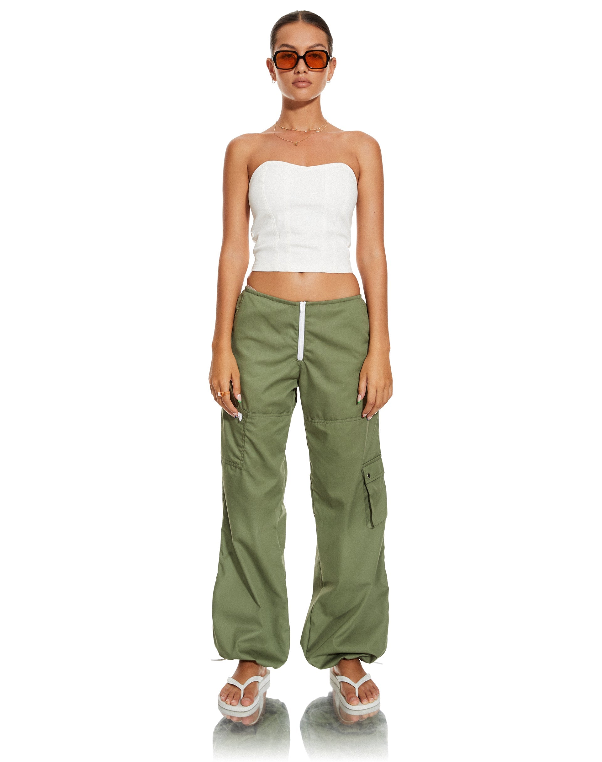 Image de Xander Cargo Trouser en Cotton Drill Olive