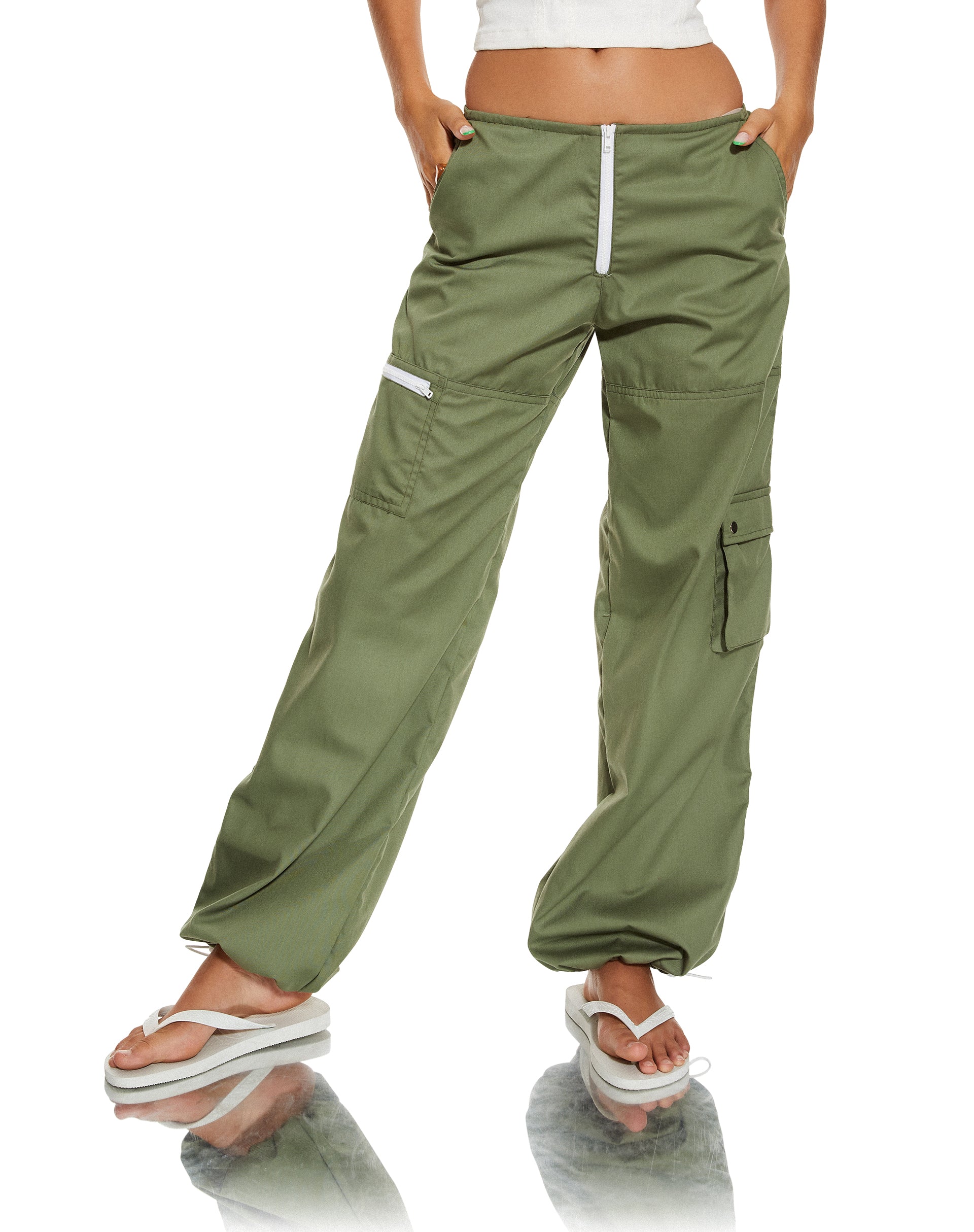 Image de Xander Cargo Trouser en Cotton Drill Olive