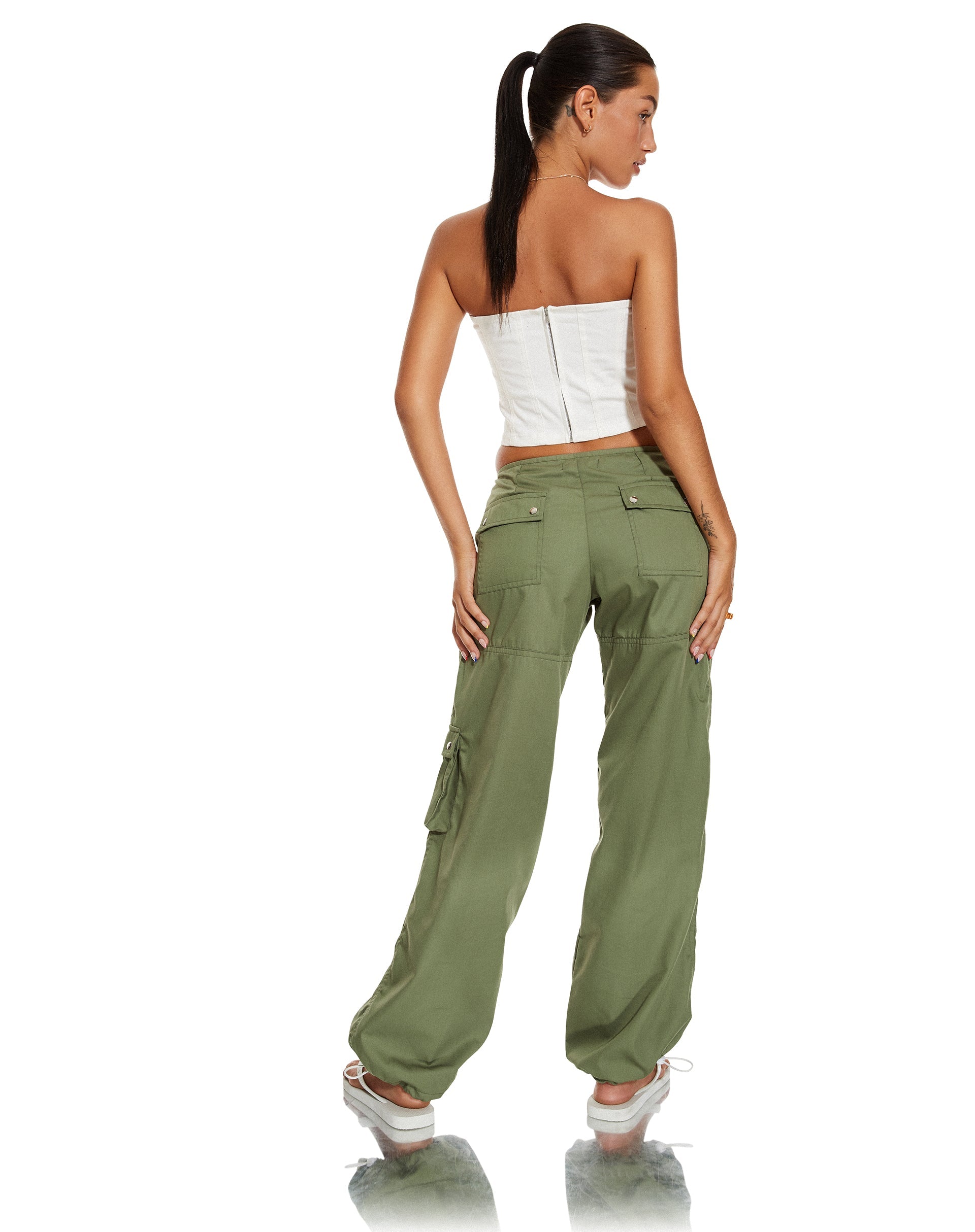 Image de Xander Cargo Trouser en Cotton Drill Olive