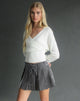 Image de la jupe Calina en broderie florale Tailoring Charcoal