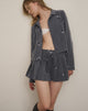 Image de la jupe Calina en broderie florale Tailoring Charcoal