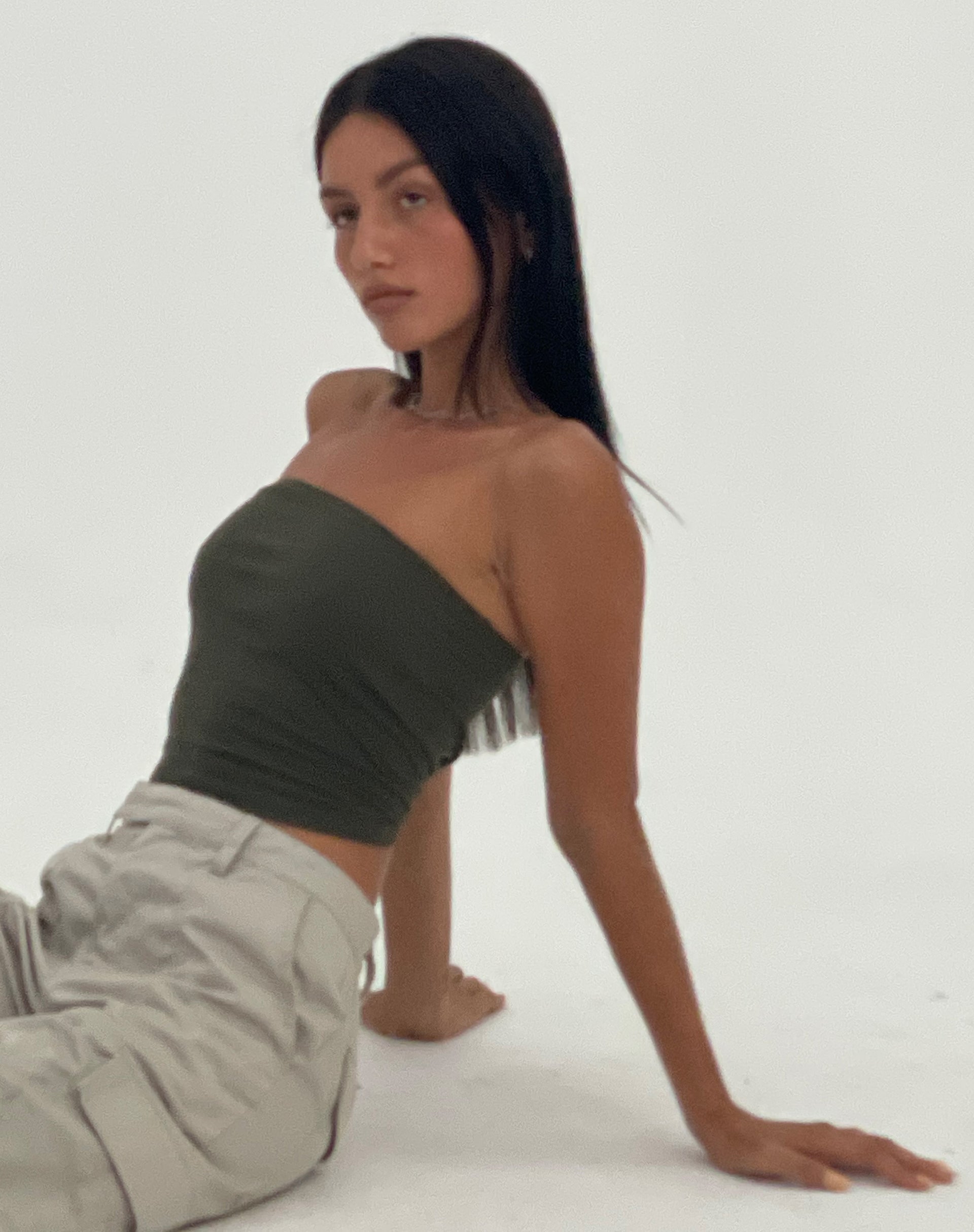 Image de MOTEL X JACQUIE Top bandeau Shae en olive