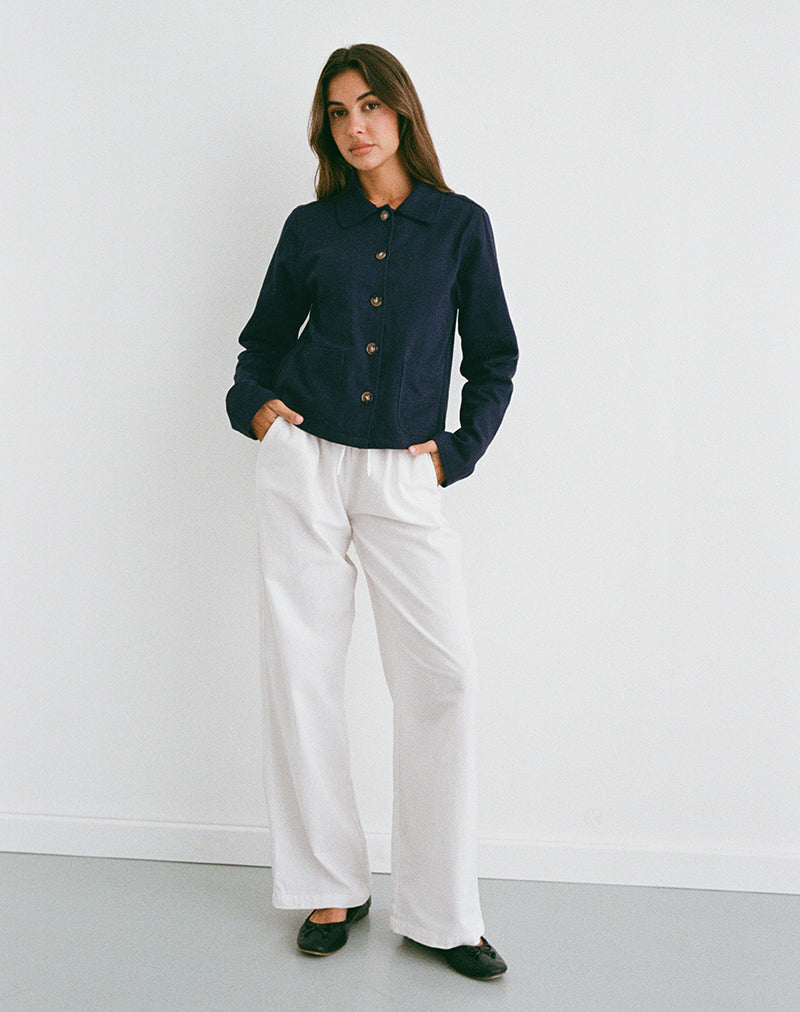 Image de Calva Boxy Jacket in Dark Navy
