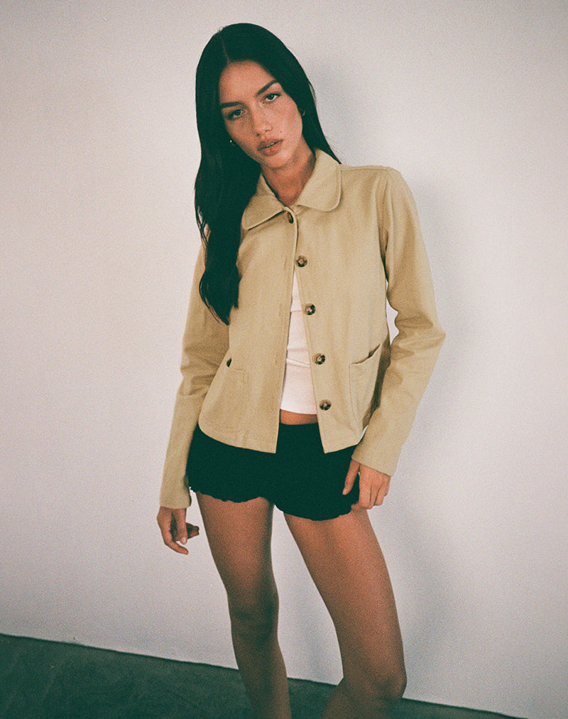 Image de Calva Boxy Jacket in Tan