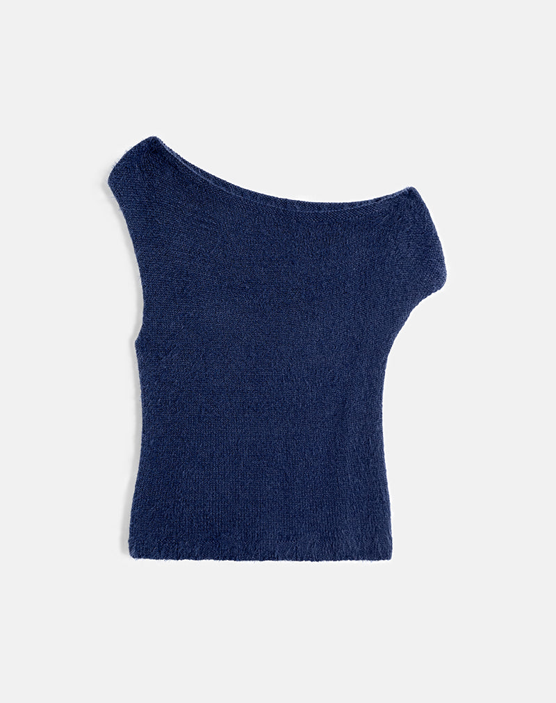 Image de Calyce Top in Fluffy Knit Navy