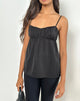 Image de Camden Longline Cami Top in Satin Black