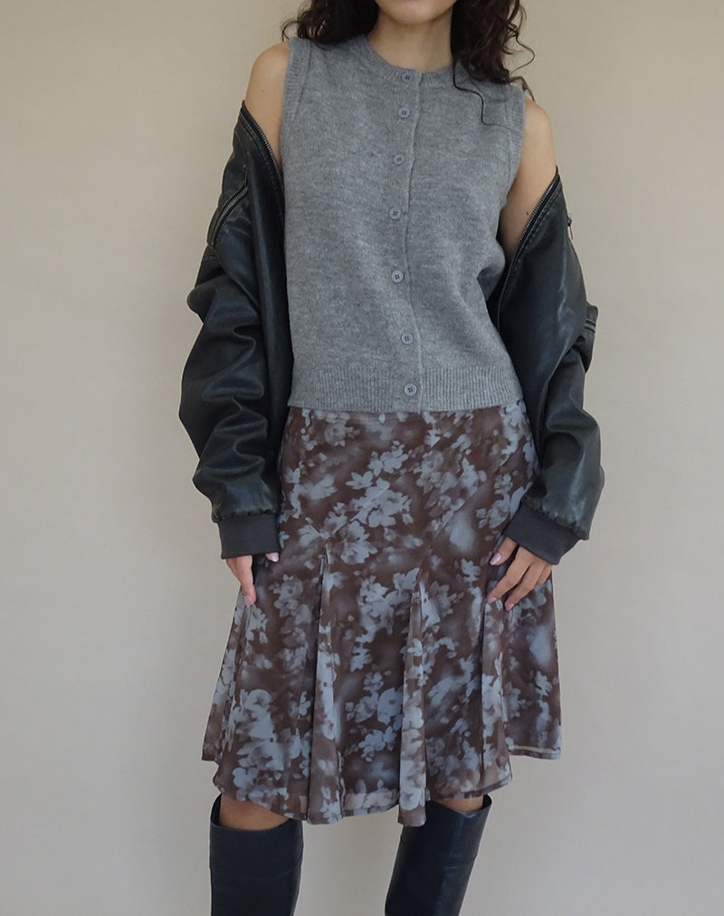 Gilet boutonné Cancri en gris