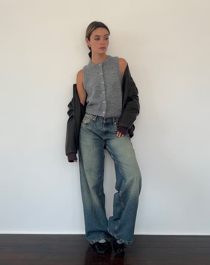 Image de la veste boutonnée Cancri en gris