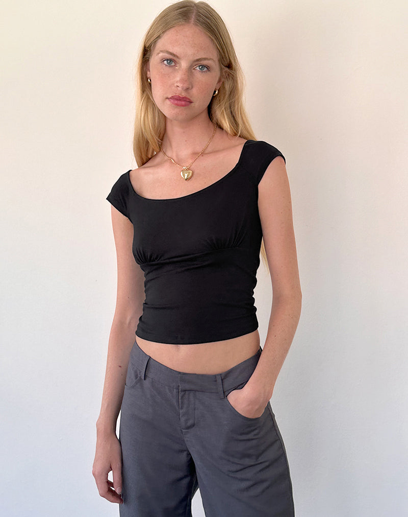Image de Cania Corset Top in Black Lycra