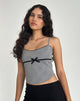 image de Canika Corset Top in Black and White Multi Check