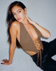 Image de Canisba Crop Top in Pinstripe Brown