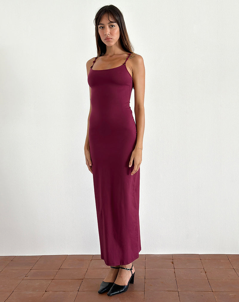 Robe longue Cantana en bourgogne
